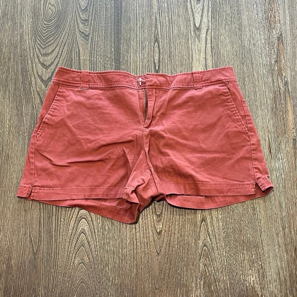 Soho Jeans New York & Company Chino Shorts Mid Rise Cotton Blend Red Size 12